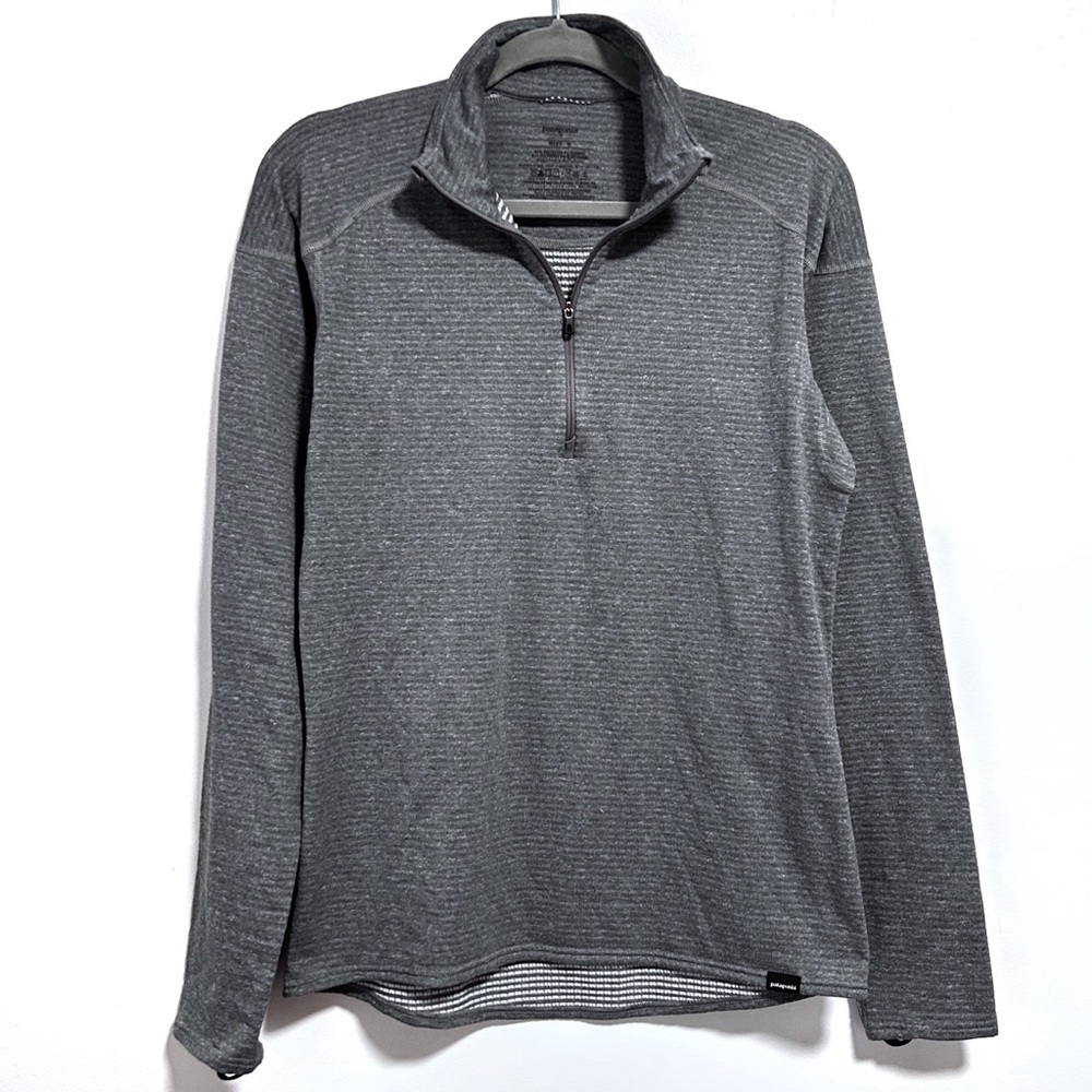 Patagonia Quarter Zip Shirt Men’s Medium Gray 1/4 Zip Long Sleeve Top M